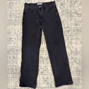 Abercrombie & Fitch The Baggy Low Rise Black Jeans